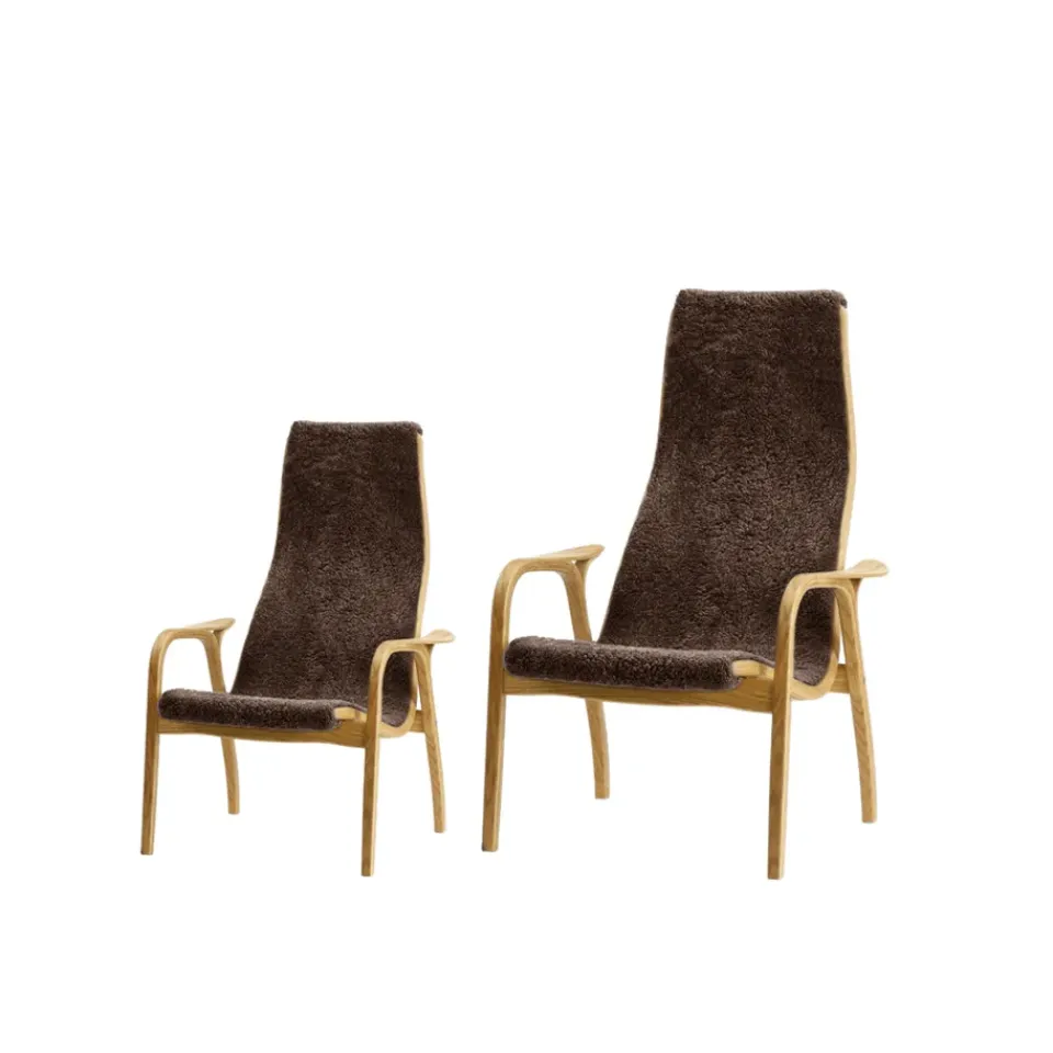 Butaca infantil Lamini, Piel de oveja black, roble aceitado*Swedese Discount