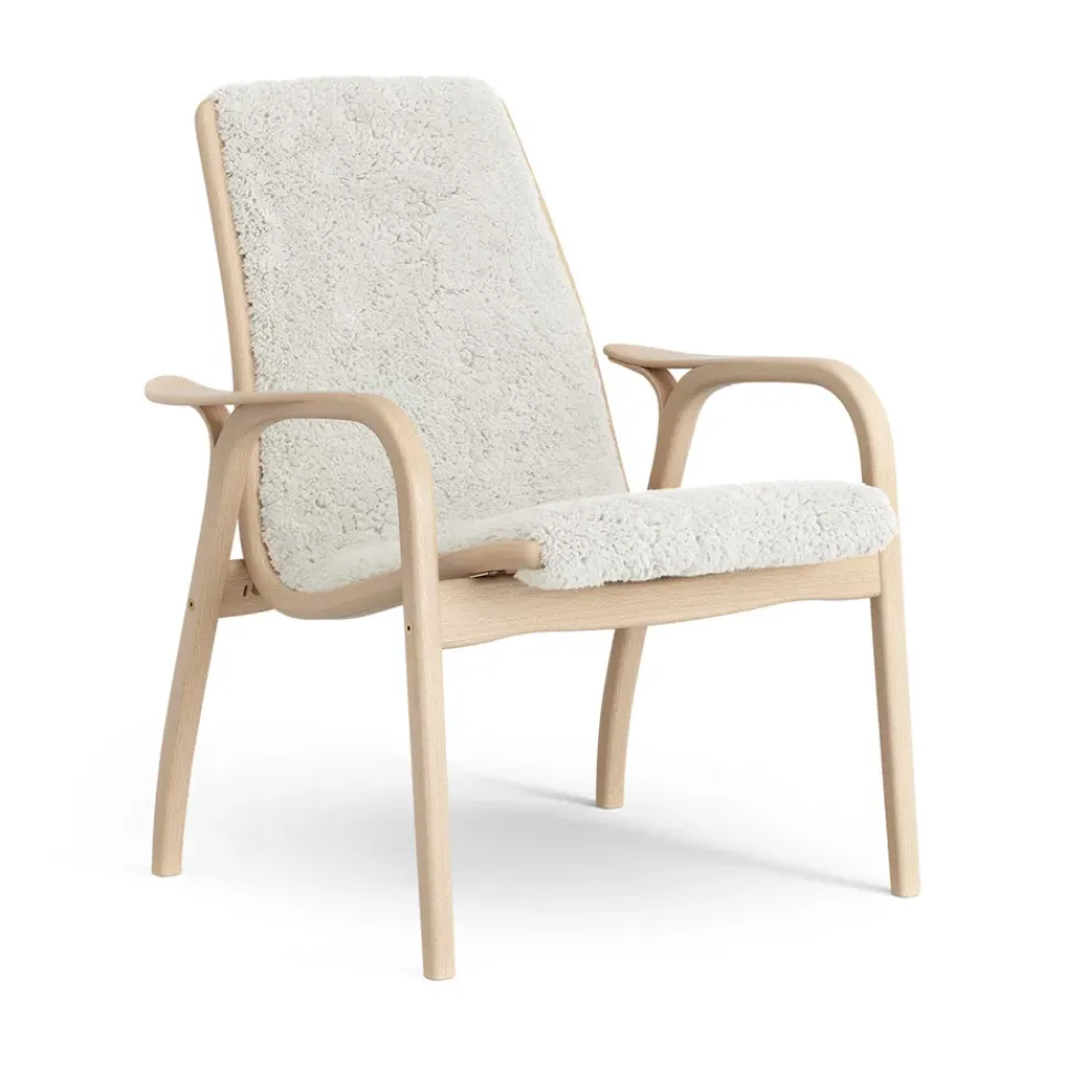 Butaca Laminett haya lacada/piel de oveja, Offwhite (blanco)*Swedese Hot