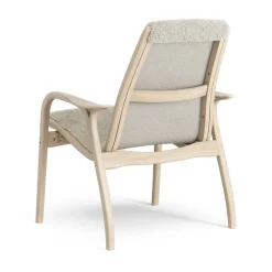 Butaca Laminett roble pigmentado blanco/piel de oveja, Moonlight*Swedese Clearance