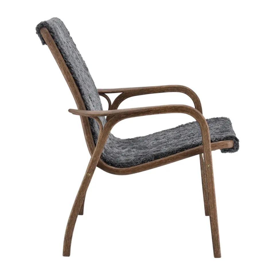 Butaca Laminett roble/piel de oveja Special Edition, Rubio Monocoat Chocolate-Charcoal*Swedese Sale