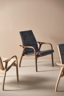 Butaca Laminett roble/piel de oveja Special Edition, Rubio Monocoat Chocolate-Charcoal*Swedese Sale
