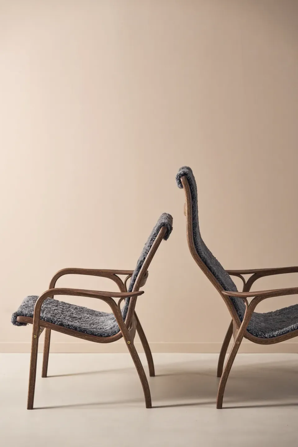 Butaca Laminett roble/piel de oveja Special Edition, Rubio Monocoat Chocolate-Charcoal*Swedese Sale