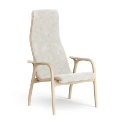 Butaca Lamino haya lacada/piel de oveja, Offwhite (blanco)*Swedese New