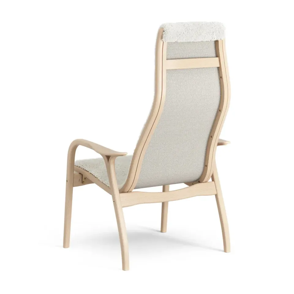 Butaca Lamino haya lacada/piel de oveja, Offwhite (blanco)*Swedese New