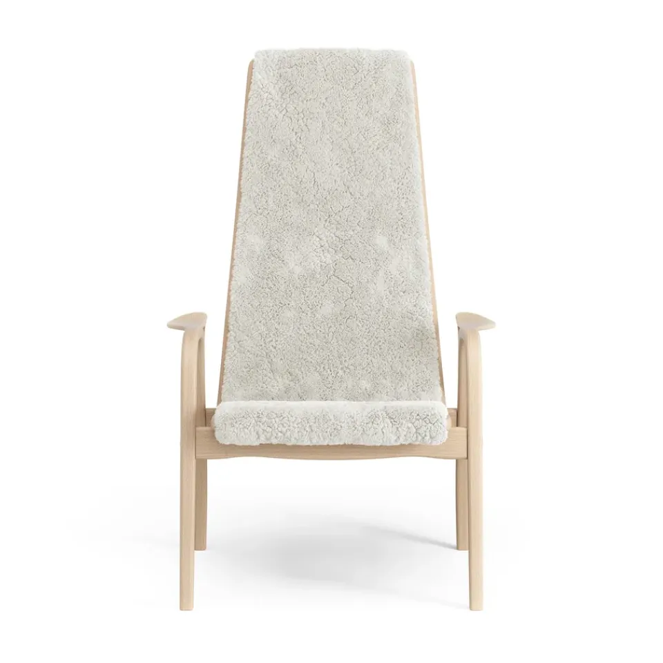 Butaca Lamino haya lacada/piel de oveja, Offwhite (blanco)*Swedese New