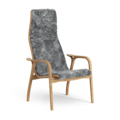 Butaca Lamino roble aceitado/piel de oveja, Scandinavian Grey*Swedese New