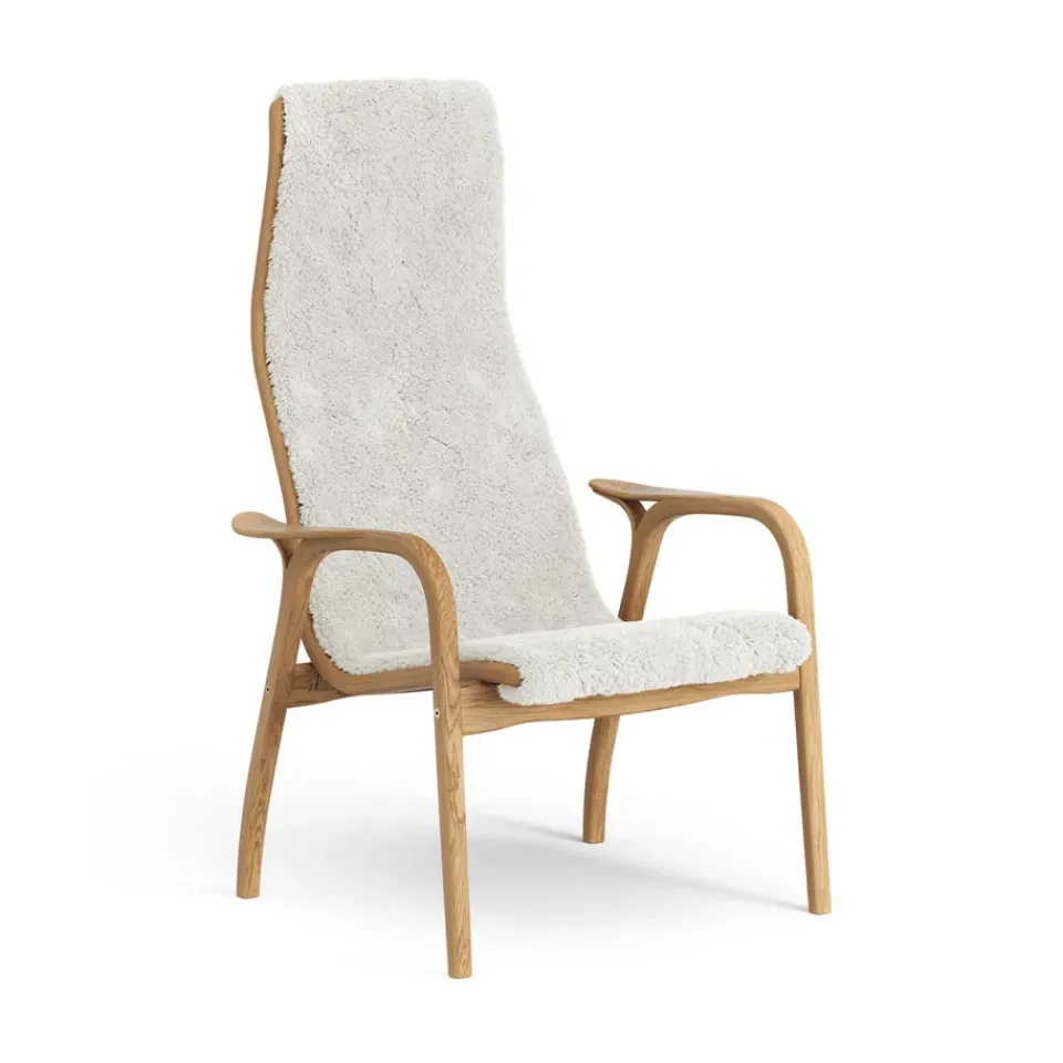 Butaca Lamino roble aceitado/piel de oveja, Offwhite (blanco)*Swedese Hot