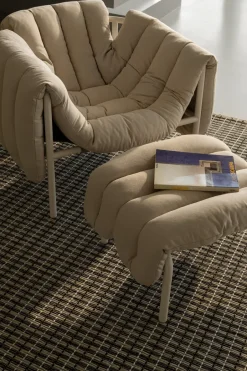 Butaca Lounge + ottoman Puffy, Sawdust-acero inoxidable*Hem Online