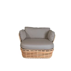 Butaca Lounge Basket, Natural, incl. cojines taupe*Cane-line New