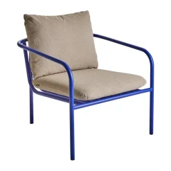 Butaca Lounge Bendt, Teddy beige-indigo blue*Brafab