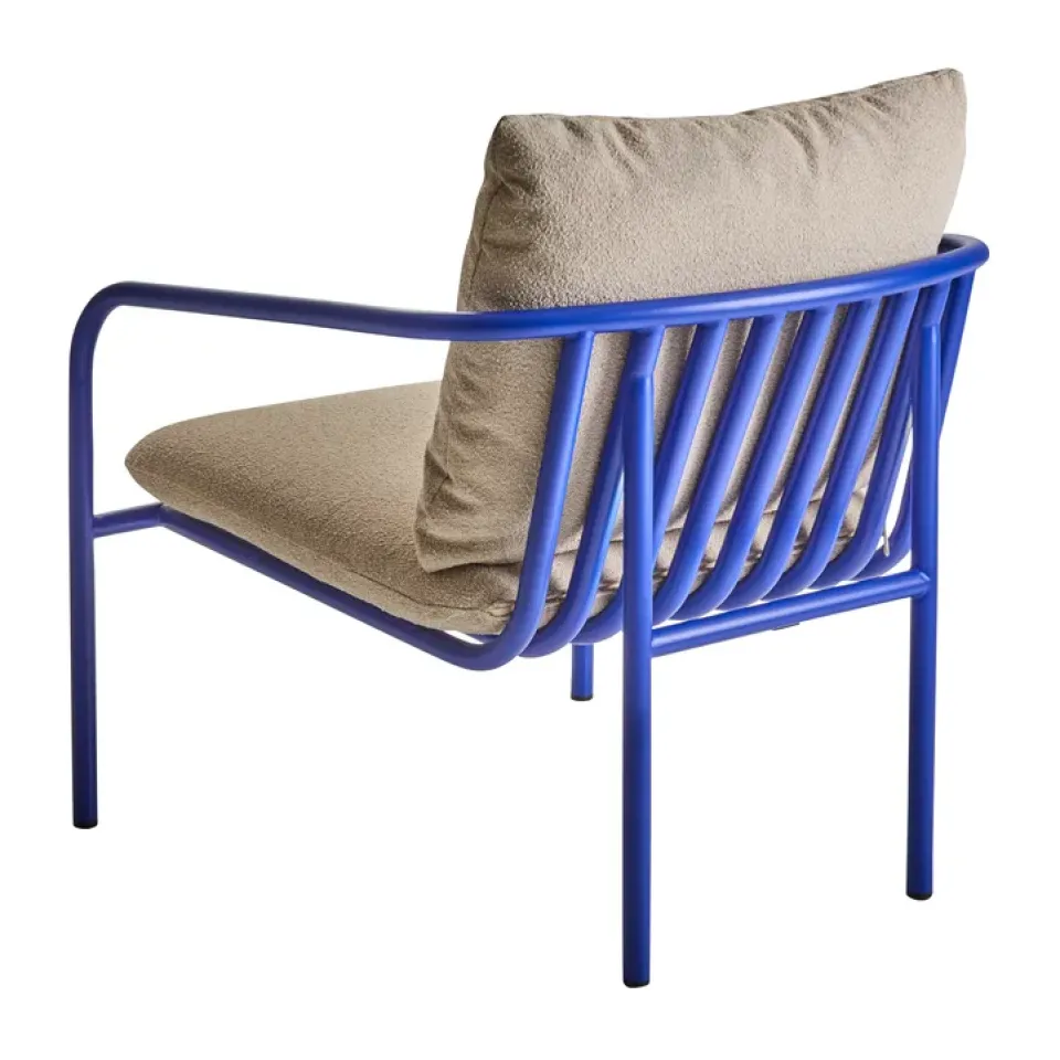 Butaca Lounge Bendt, Teddy beige-indigo blue*Brafab