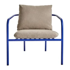 Butaca Lounge Bendt, Teddy beige-indigo blue*Brafab