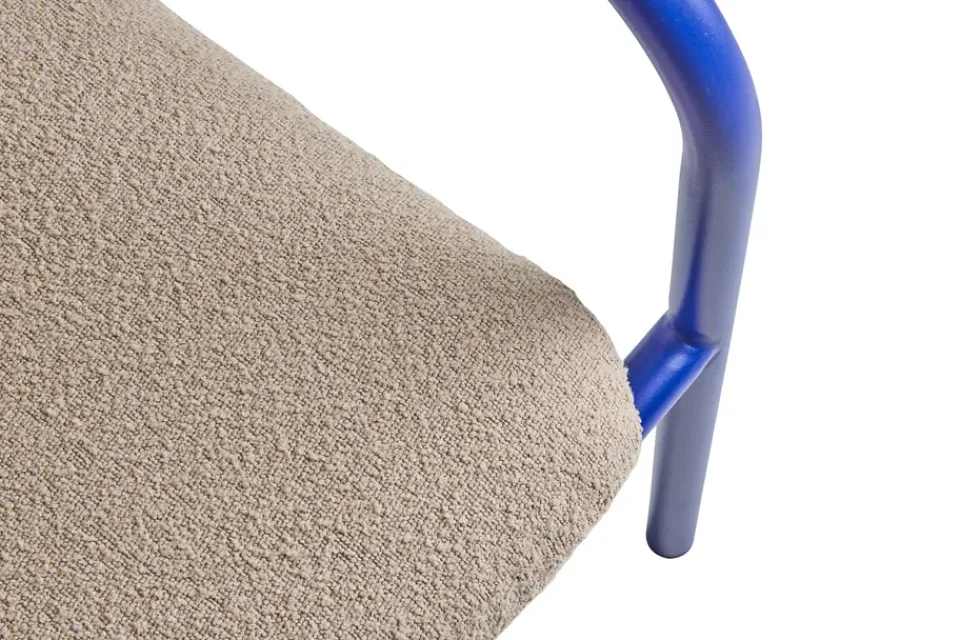 Butaca Lounge Bendt, Teddy beige-indigo blue*Brafab