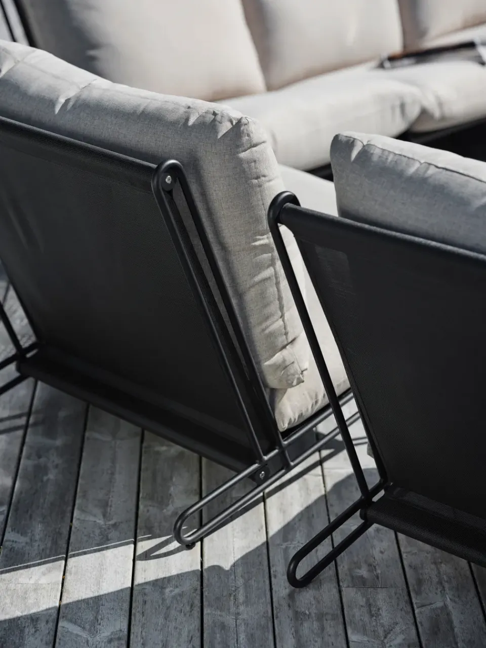 Butaca Lounge Blixt, Negro-sky grey*Brafab New