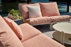 Butaca lounge Blixt, Pearl white-teddy orange*Brafab Clearance