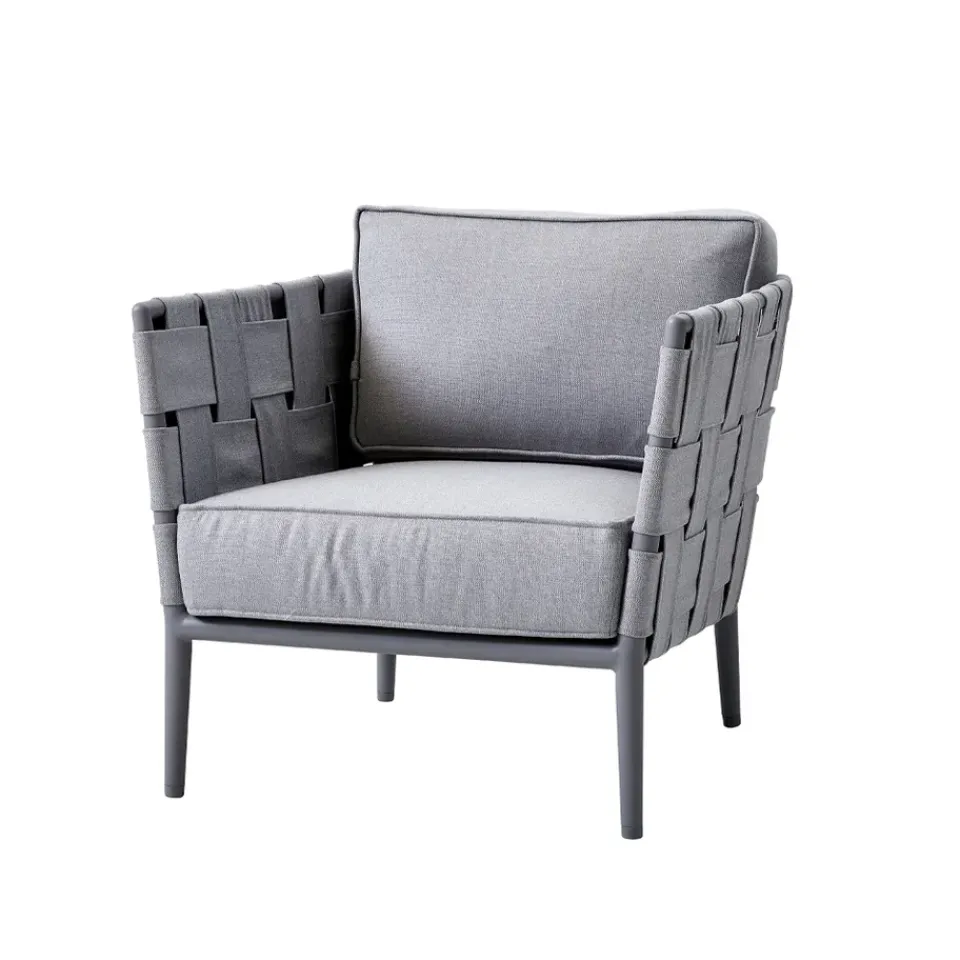 Butaca Lounge Conic, Light grey, incl. cojines*Cane-line New