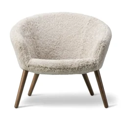 Butaca Lounge Ditzel de piel de oveja, Moonlight - walnut*Fredericia Furniture Best
