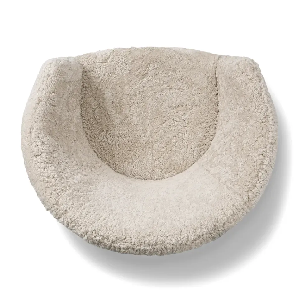 Butaca Lounge Ditzel de piel de oveja, Moonlight - walnut*Fredericia Furniture Best