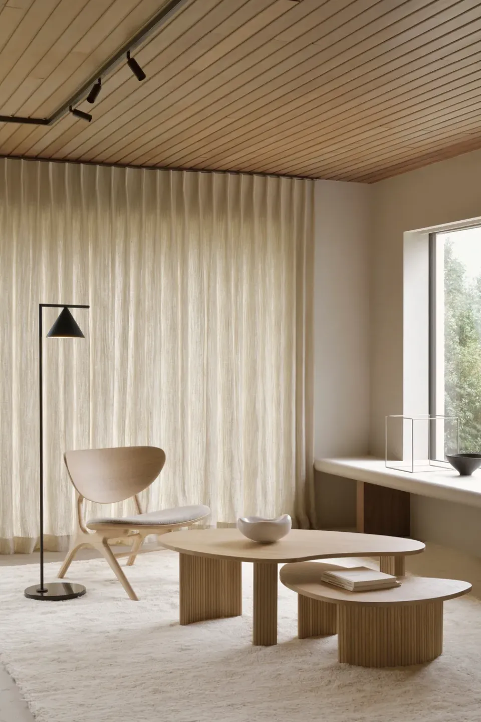 Butaca Lounge Eye, Roble, blanco roto*Ethnicraft Hot