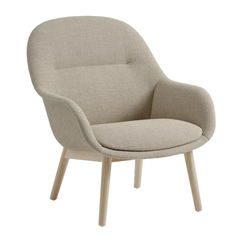 Butaca Lounge Fiber Lounge patas de roble, Ecriture 240-grey*Muuto Hot