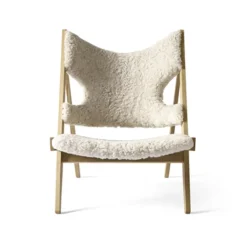 Butaca Lounge Knitting, Piel de oveja nature, base de roble natural*Audo Copenhagen New