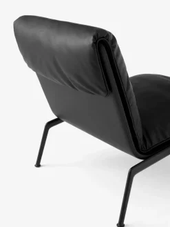 Butaca lounge Muno LN18, Dark chrome-Noble leather Black*&Tradition Online