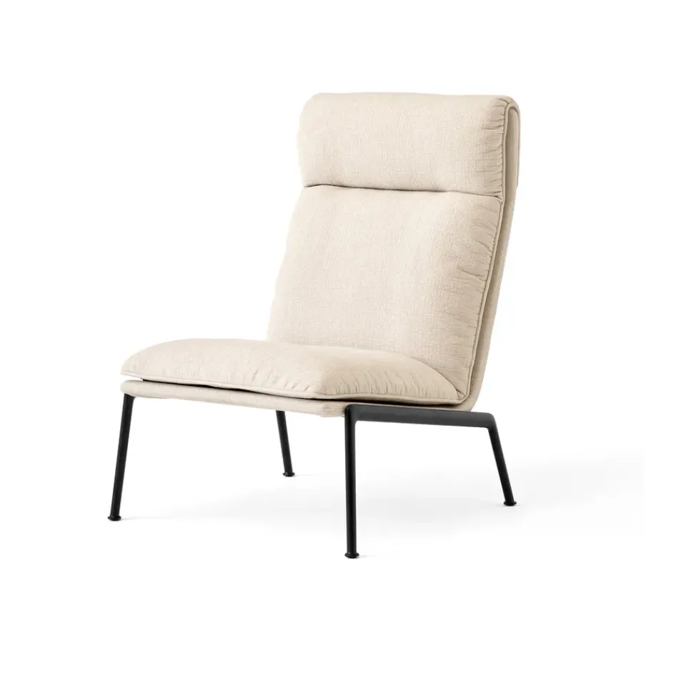 Butaca lounge Muno LN16 High back, Warm black-Cifrado 0221*&Tradition Hot