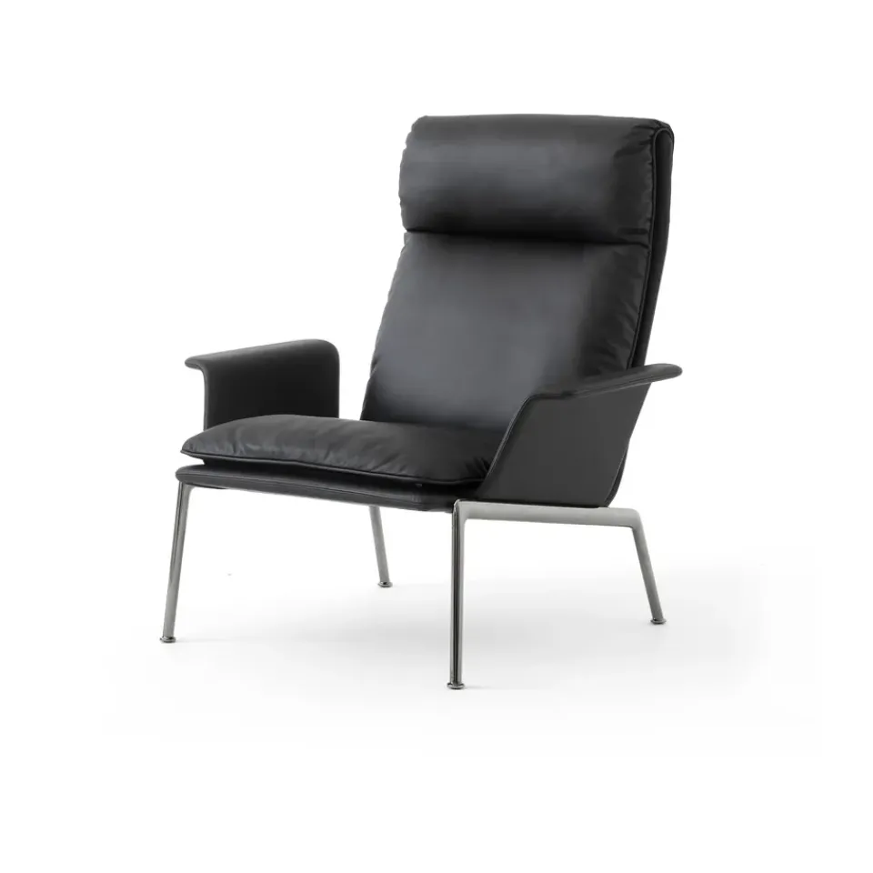Butaca lounge Muno LN17 High back, Dark chrome-Black*&Tradition New