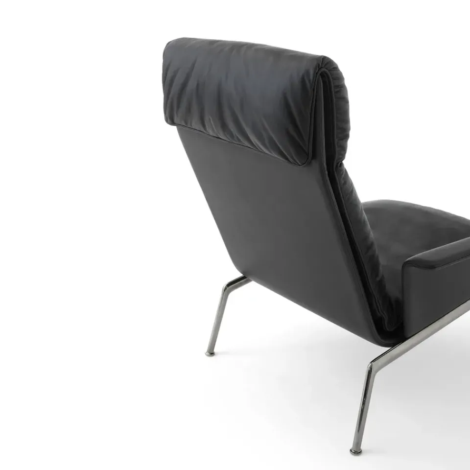 Butaca lounge Muno LN17 High back, Dark chrome-Black*&Tradition New