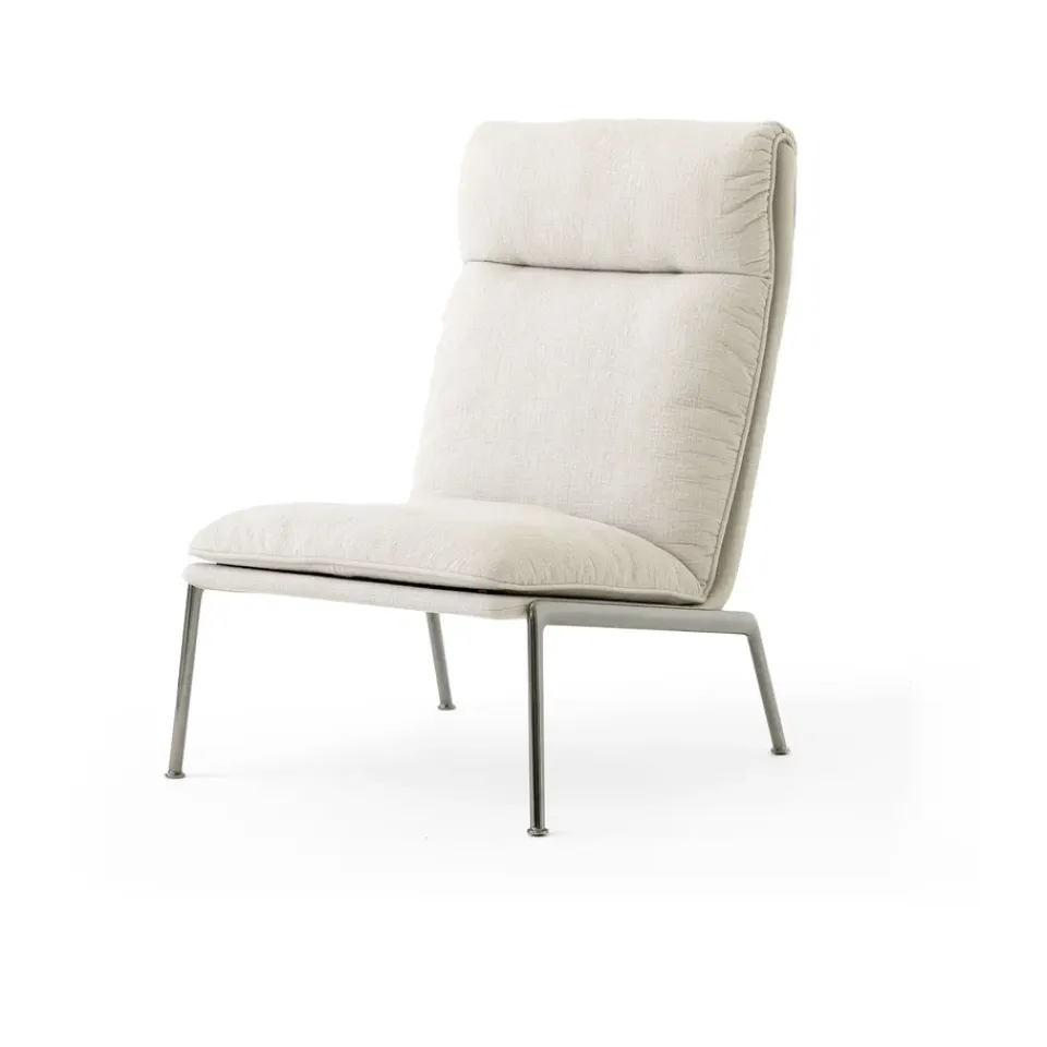 Butaca lounge Muno LN16 High back, Dark chrome-Cifrado 0221*&Tradition