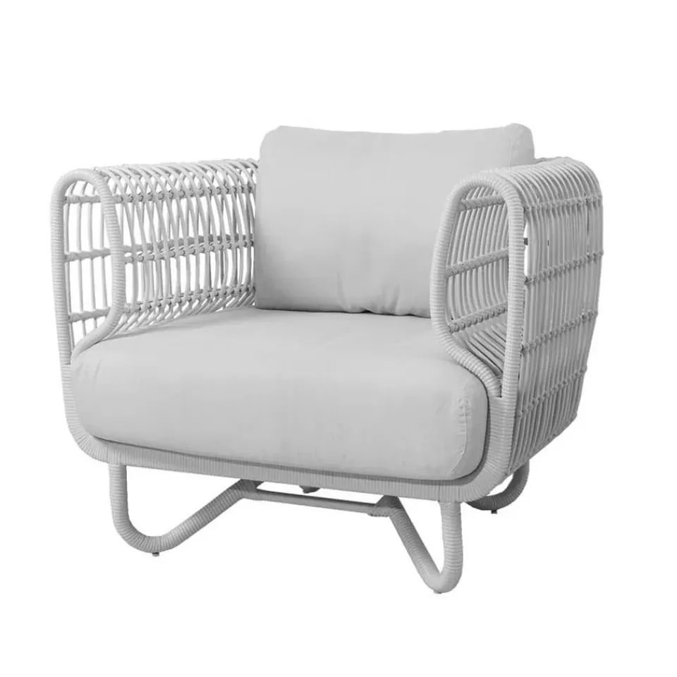 Butaca Lounge Nest weave, White, Natté white*Cane-line New