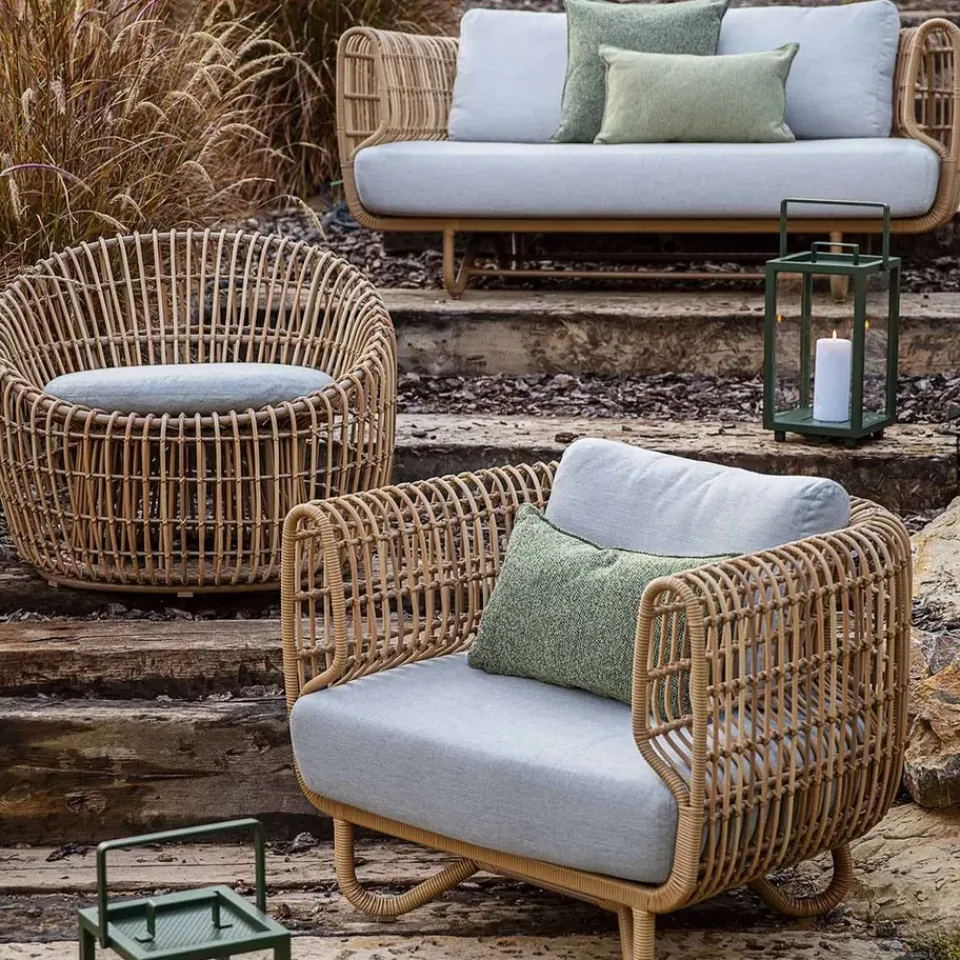 Butaca Lounge Nest weave, White, Natté white*Cane-line New