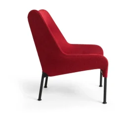 Butaca Lounge O2 Lounge Chair, Soft red-acero lacado negro*HAY Online