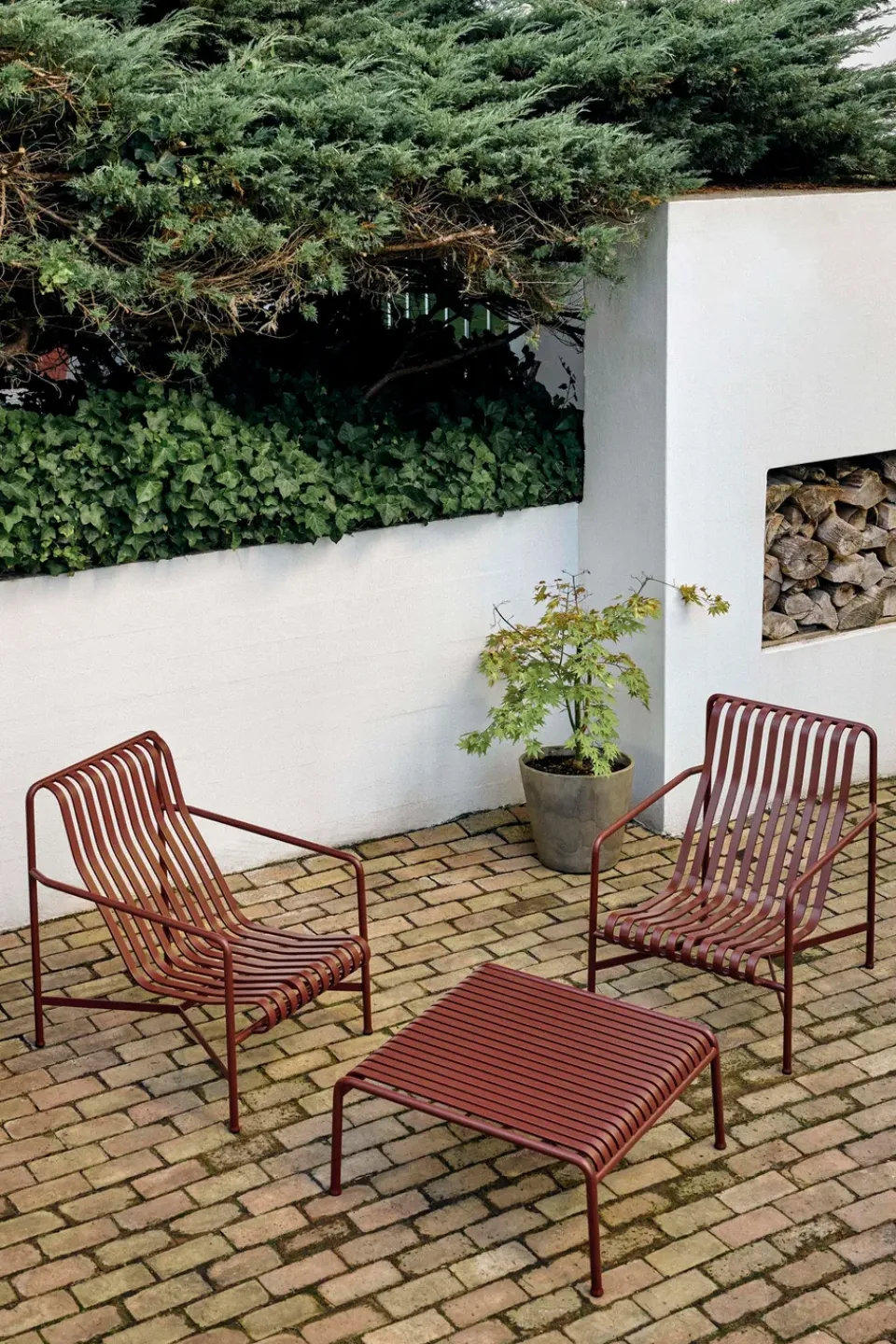 Butaca Lounge Palissade Low, Iron red*HAY Outlet