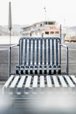 Butaca Lounge Palissade Low, hot galvanized*HAY New