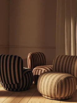 Butaca Lounge Rico lounge piccolo, Louisiana, Sand-chocolate*Ferm Living Outlet