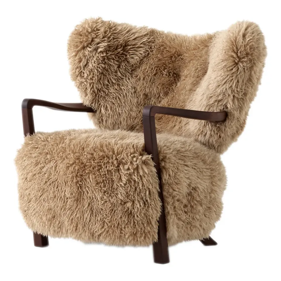 Butaca Lounge Wulff Lounge Chair ATD2, Nogal tratado-Sheepskin honey*&Tradition Best