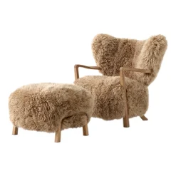 Butaca Lounge Wulff Lounge Chair ATD2 incl. puf ATD3, Roble tratado-Sheepskin honey*&Tradition Sale