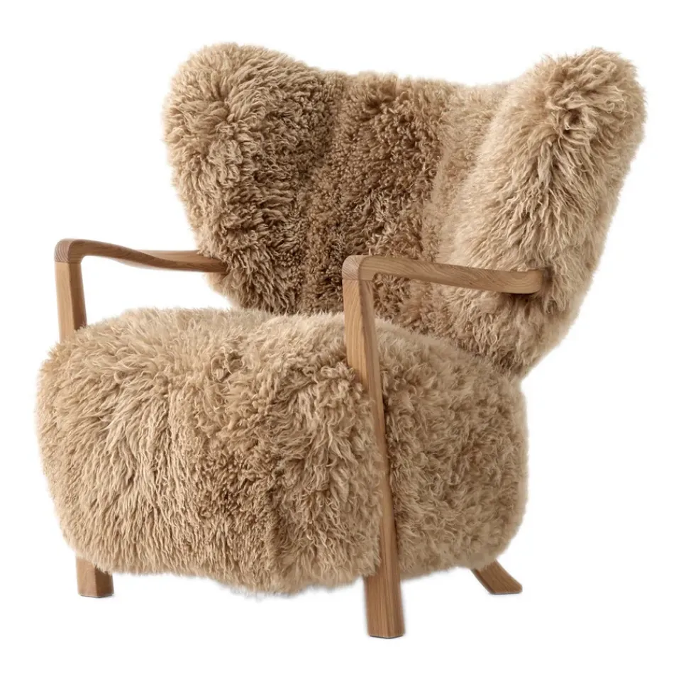 Butaca Lounge Wulff Lounge Chair ATD2, Roble tratado-Sheepskin honey*&Tradition