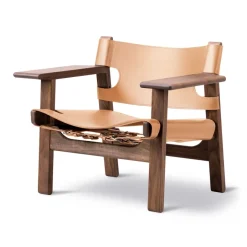 Butaca The Spanish Chair, Cuero natural - nogal aceitado*Fredericia Furniture Outlet
