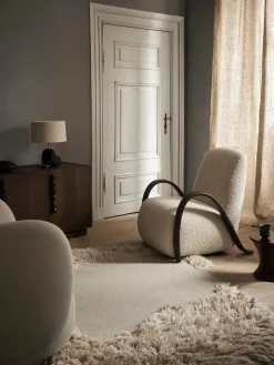 Buur lounge chair Nordic Bouclé, roto*Ferm Living Clearance