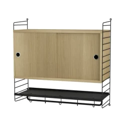 Cabinet con puertas correderas , Roble, 78x30 cm*String Clearance