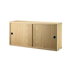 Cabinet con puertas correderas , Roble, 78x20 cm*String Discount