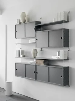 Cabinet con puertas correderas , Roble, 78x20 cm*String Discount