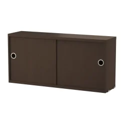 Cabinet con puertas correderas , Roble oscuro, 78×20 cm*String Online