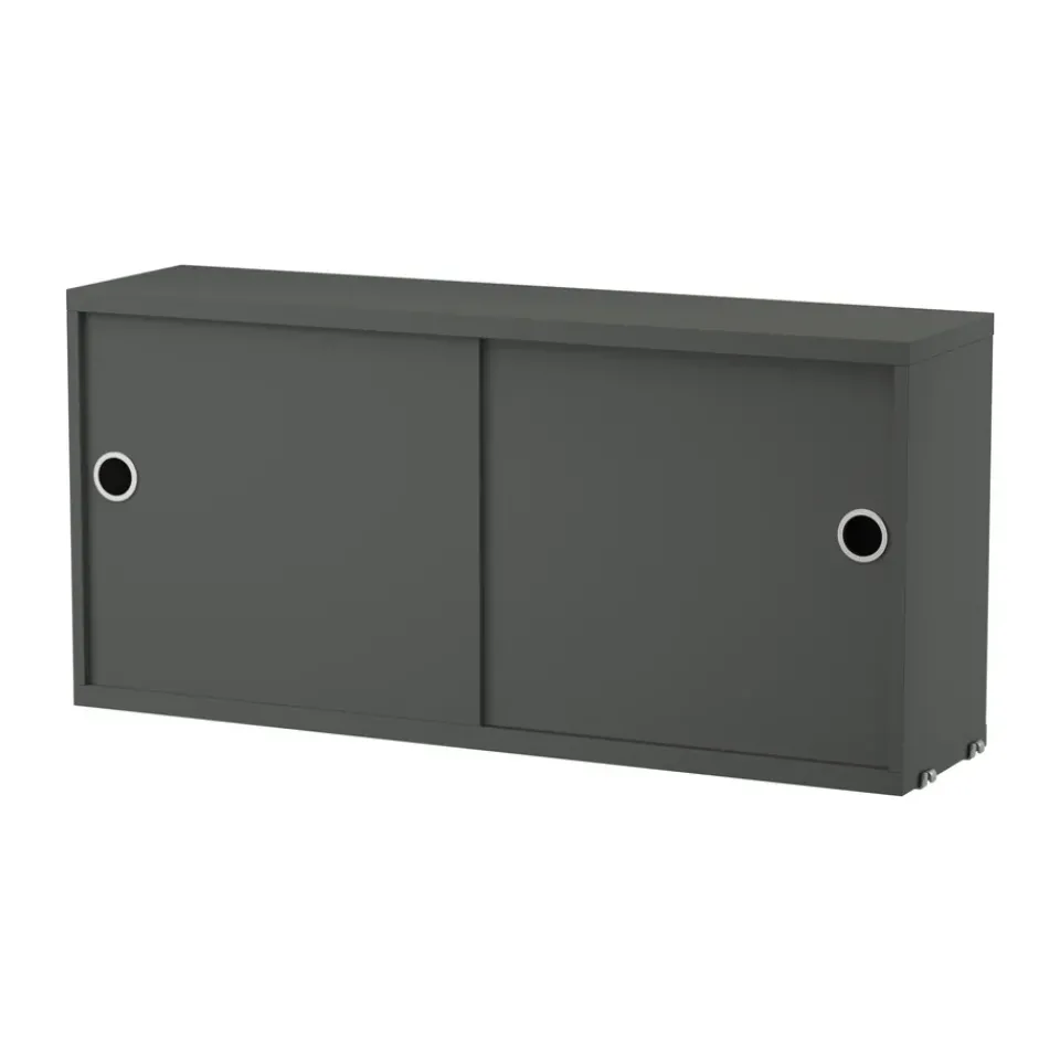 Cabinet con puertas correderas , oscuro, 78x20 cm*String Discount