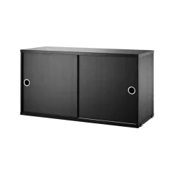Cabinet con puertas correderas , Fresno teñido de , 78x30 cm*String Sale
