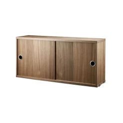 Cabinet con puertas correderas , Nogal, 78x20 cm*String Clearance
