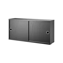 Cabinet con puertas correderas , Fresno teñido de , 78x20 cm*String Best