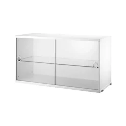 Cabinet vitrina con puertas correderas de cristal , , 78x30 cm*String Best